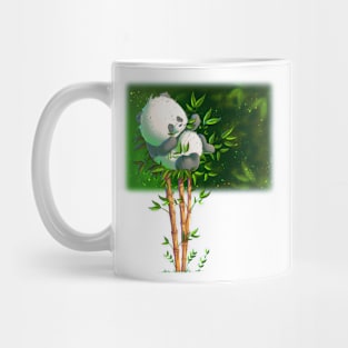 panda on bamboo Mug